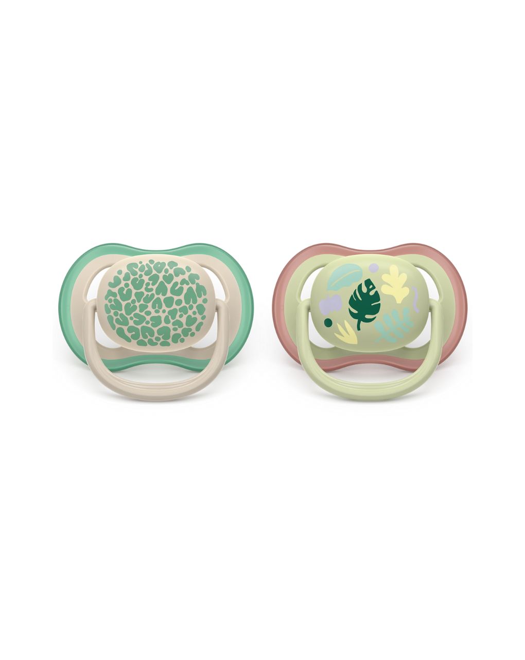Philips avent ultra air πιπίλες σιλικόνης 2τμχ 6-18m pastel green/blue leaves scf087/17 - Philips Avent