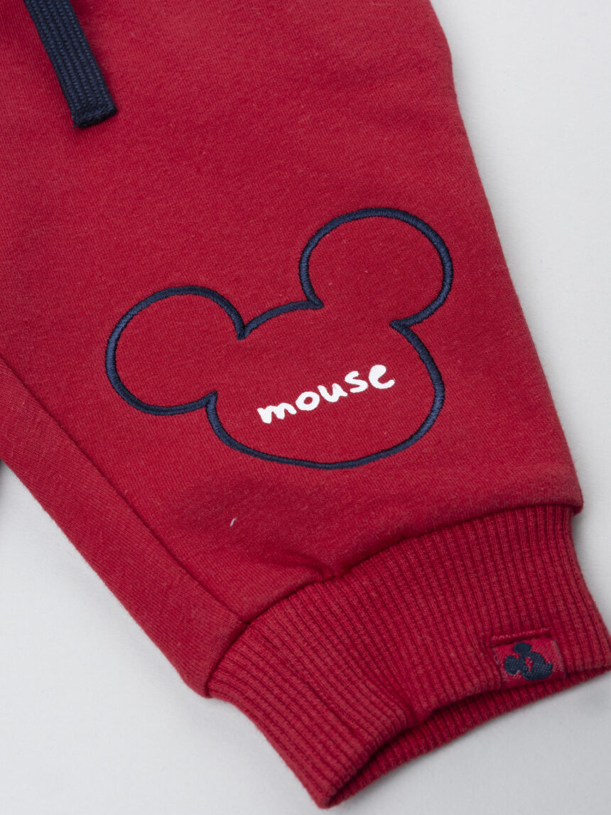 βρεφικό παντελόνι φόρμας μπορντώ mickey για αγόρι - Prénatal