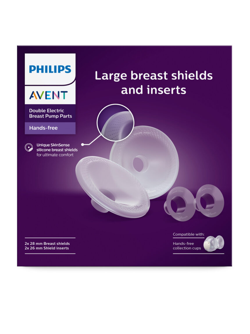 Philips avent σετ χοάνες 2τμχ 28mm και σετ ένθετα 2τμχ 26mm για hands-free scf552/11 - Philips Avent