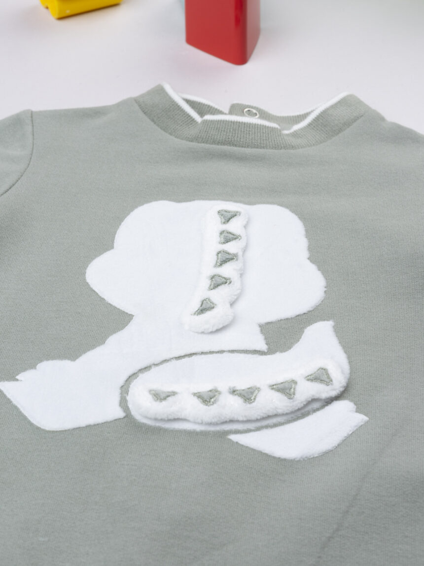 βρεφικό φορμάκι λαδί με δεινόσαυρο για αγόρι - Prénatal