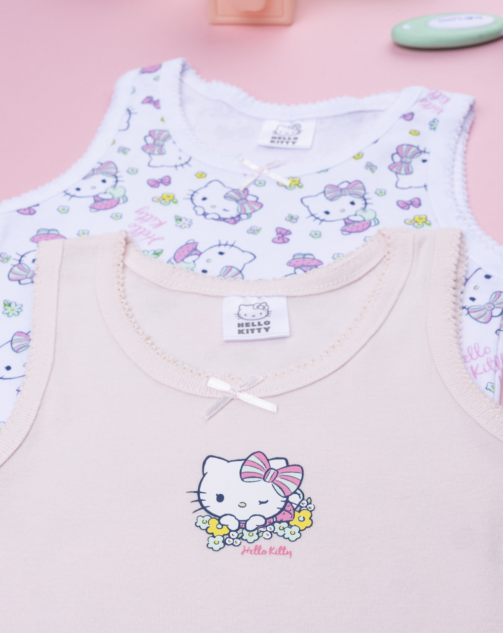 παιδικά φανελάκια πακέτο x2 hello kitty για κορίτσι - Prénatal