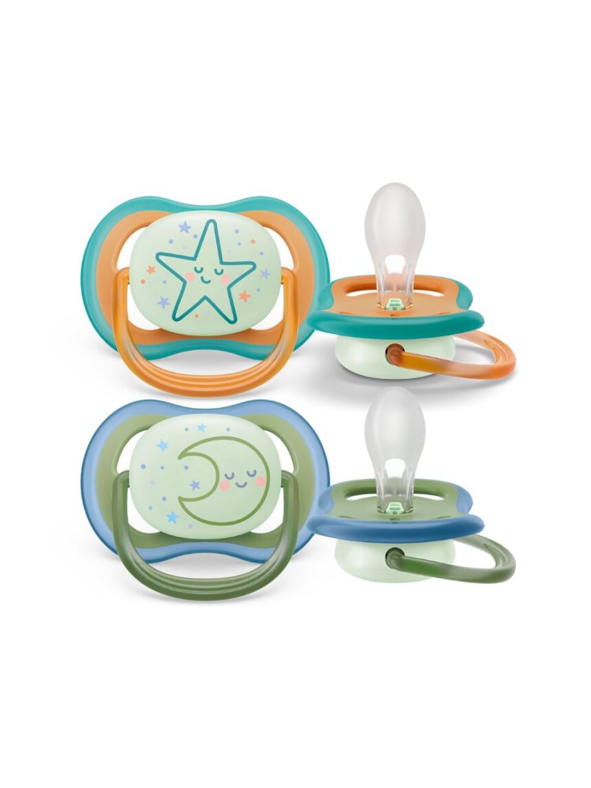 Philips avent ultra air night πιπίλες σιλικόνης 2τμχ 18m+ scf376/23 - Philips Avent