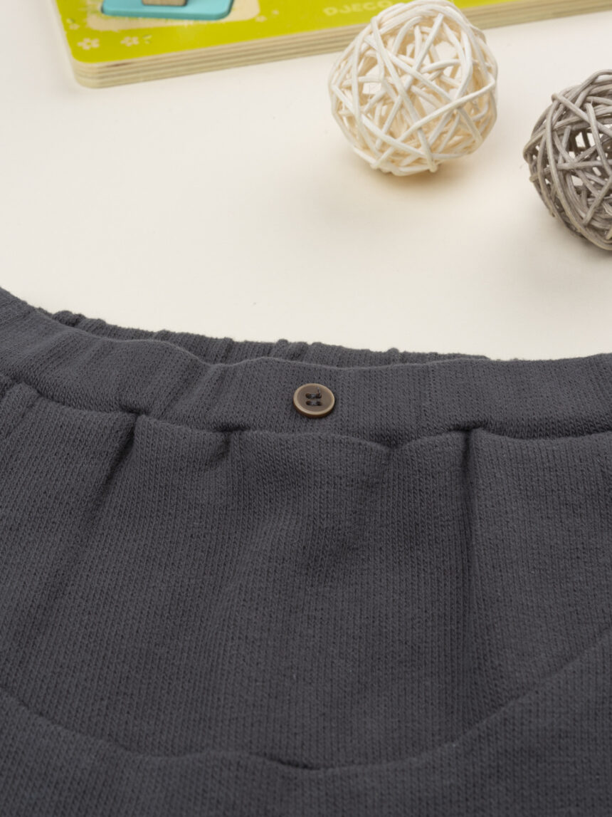 βρεφικό παντελόνι πλεκτό γκρι για αγόρι - Prénatal