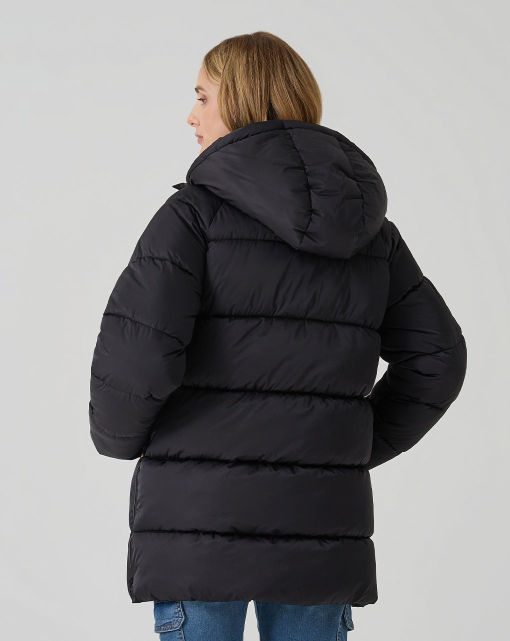 γυναικείο μπουφάν puffer εγκυμοσύνης μαύρο - Prénatal