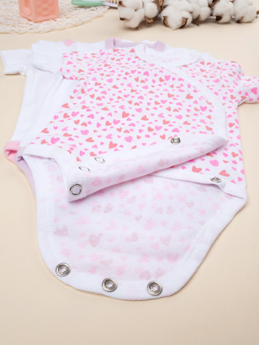 βρεφικά κορμάκια με λαγουδάκια πακέτο x5 για κορίτσι - Prénatal