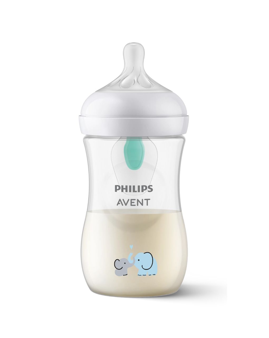 Philips avent πλαστικό μπιμπερό natural response με airfree valve 260ml 1m+ elephant scy673/81 - Philips Avent