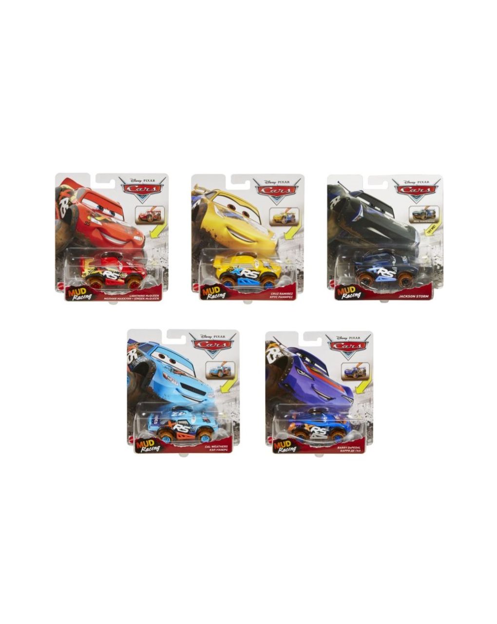 Mattel cars αυτοκινητάκια xrs mud racing cal weathers gbj35 (διάφορα σχέδια)