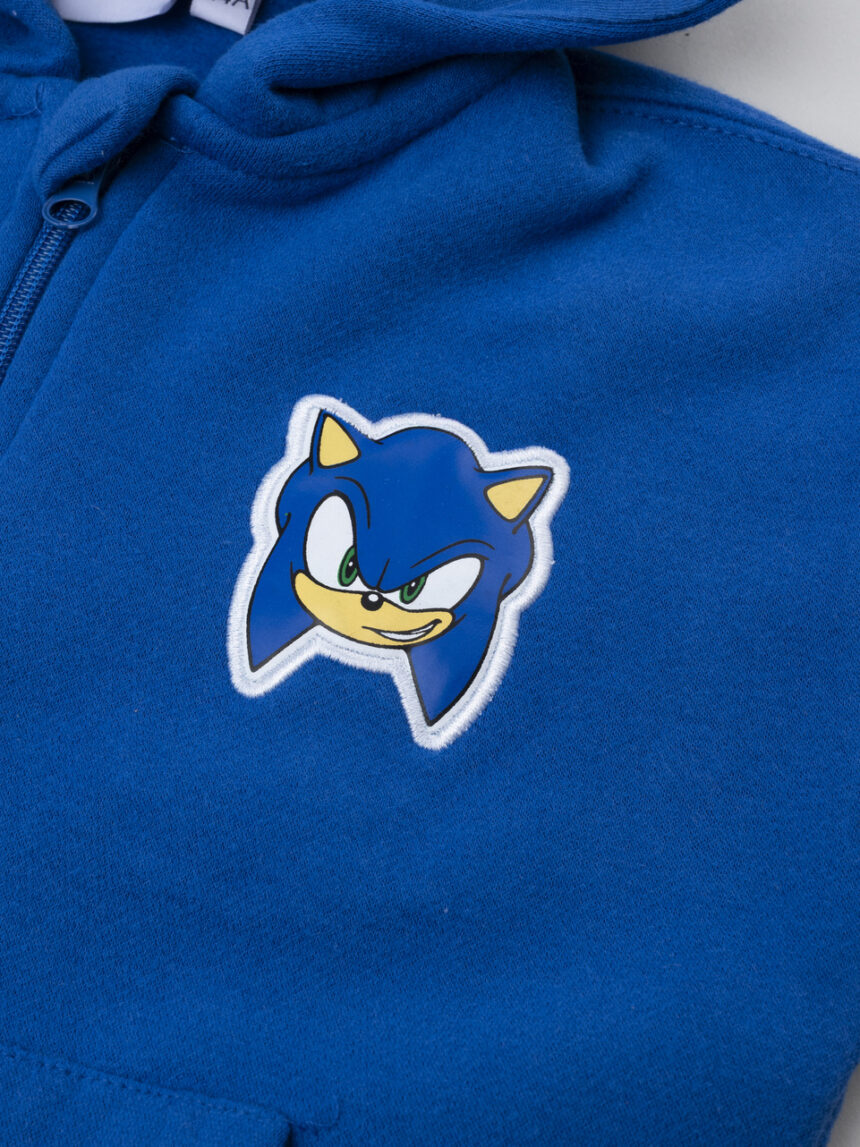 παιδική ζακέτα φούτερ μπλε sonic για αγόρι - Prénatal