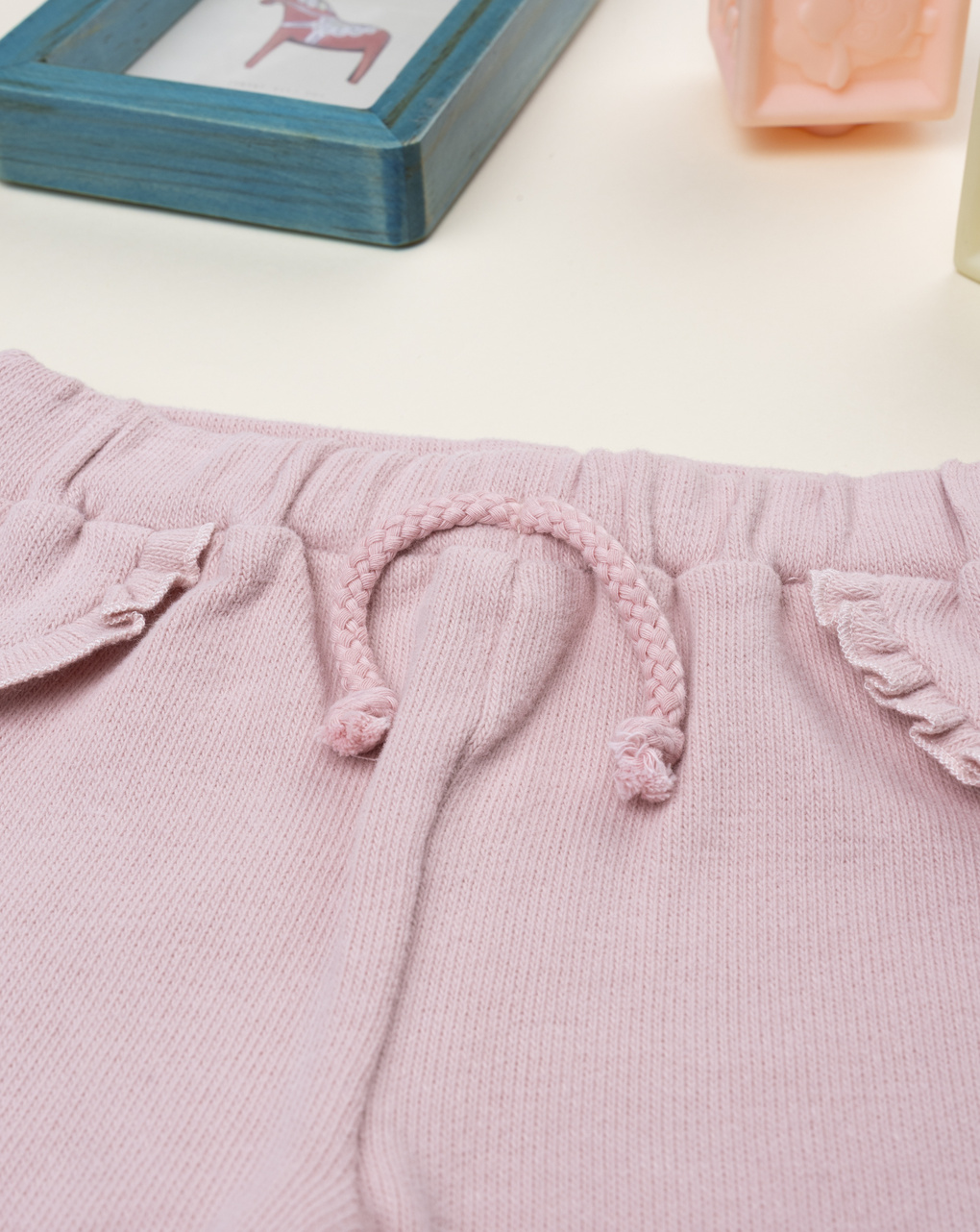 βρεφικό παντελόνι ροζ με βολάν για κορίτσι - Prénatal