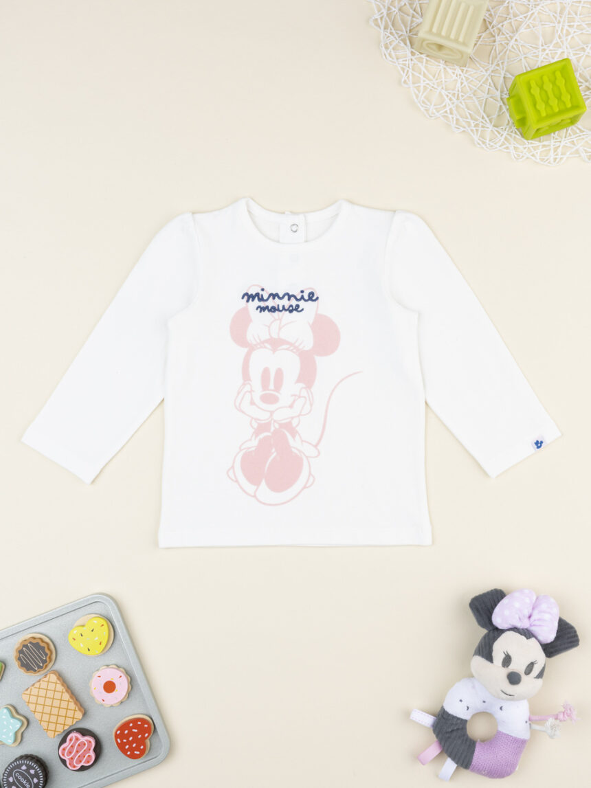 βρεφική μπλούζα λευκή minnie για κορίτσι - Prénatal