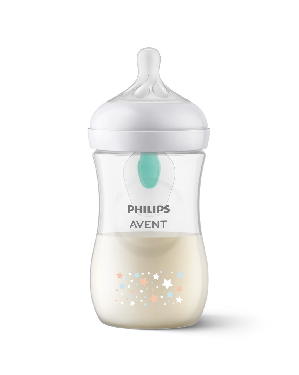 Philips avent πλαστικό μπιμπερό natural response με airfree valve 260ml 1m+ αστέρια και αρκουδάκι scy673/82 - Philips Avent