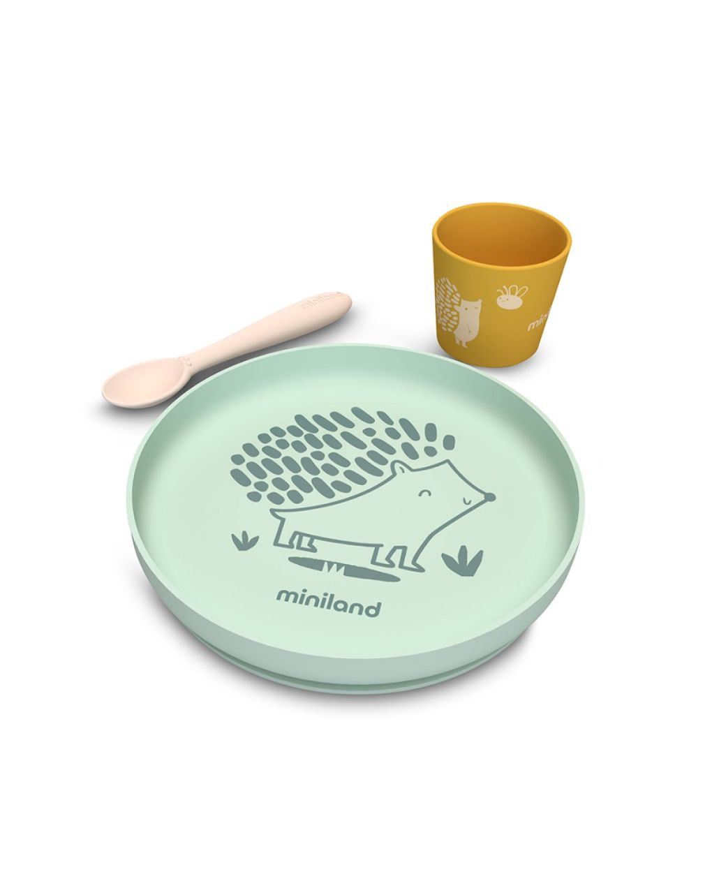 Miniland blw σετ φαγητού σιλικόνης forest ml89639