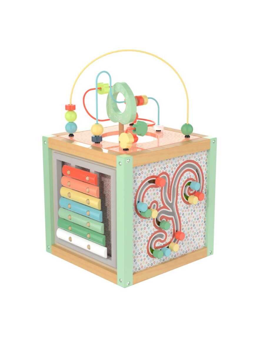 Wood ’n play maxi ξύλινος κύβος δραστηριοτήτων 18m+ - Wood'N Play