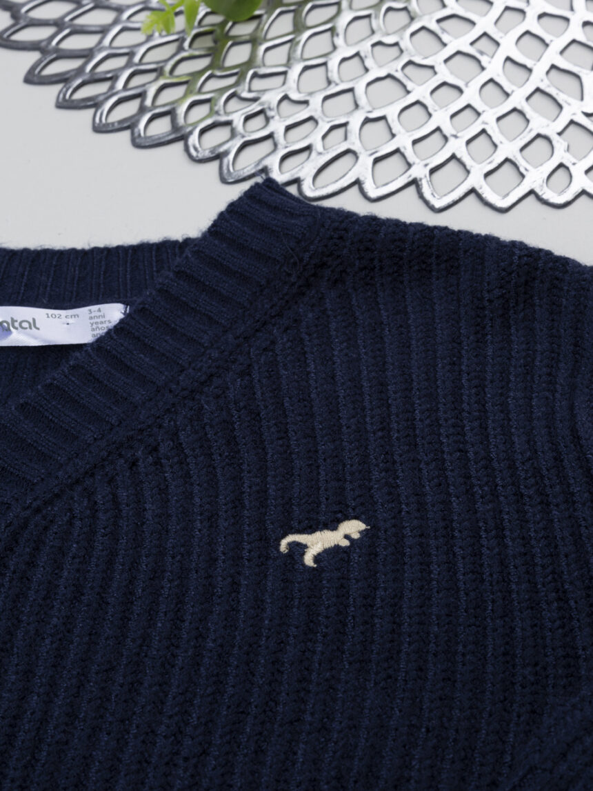 παιδική ζακέτα μπλε με δεινόσαυρο για αγόρι - Prénatal