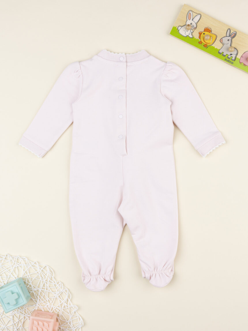 βρεφικό φορμάκι ροζ με λαγουδάκι για κορίτσι - Prénatal