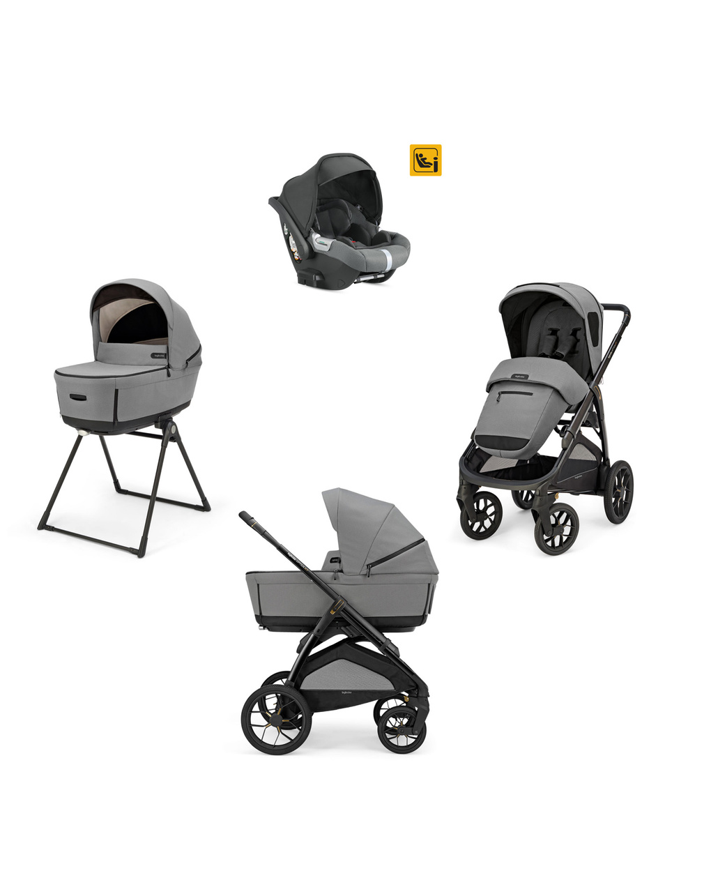 Inglesina σύστημα μεταφοράς quattro aptica xt darwin recline με σκελετό nero canyon grey