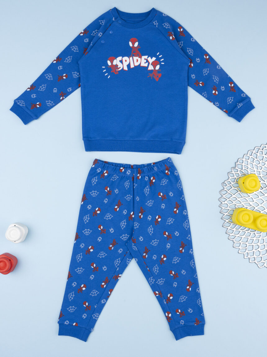 βρεφική πιτζάμα μπλε spiderman για αγόρι - Prénatal
