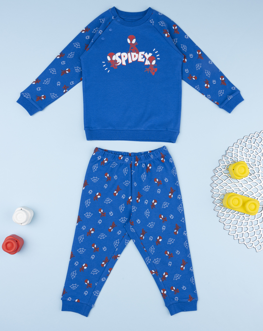 βρεφική πιτζάμα μπλε spiderman για αγόρι - Prénatal