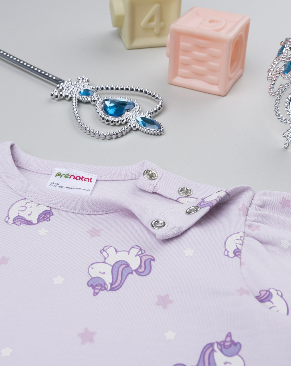 βρεφική πιτζάμα λιλά με μονόκερους για κορίτσι - Prénatal