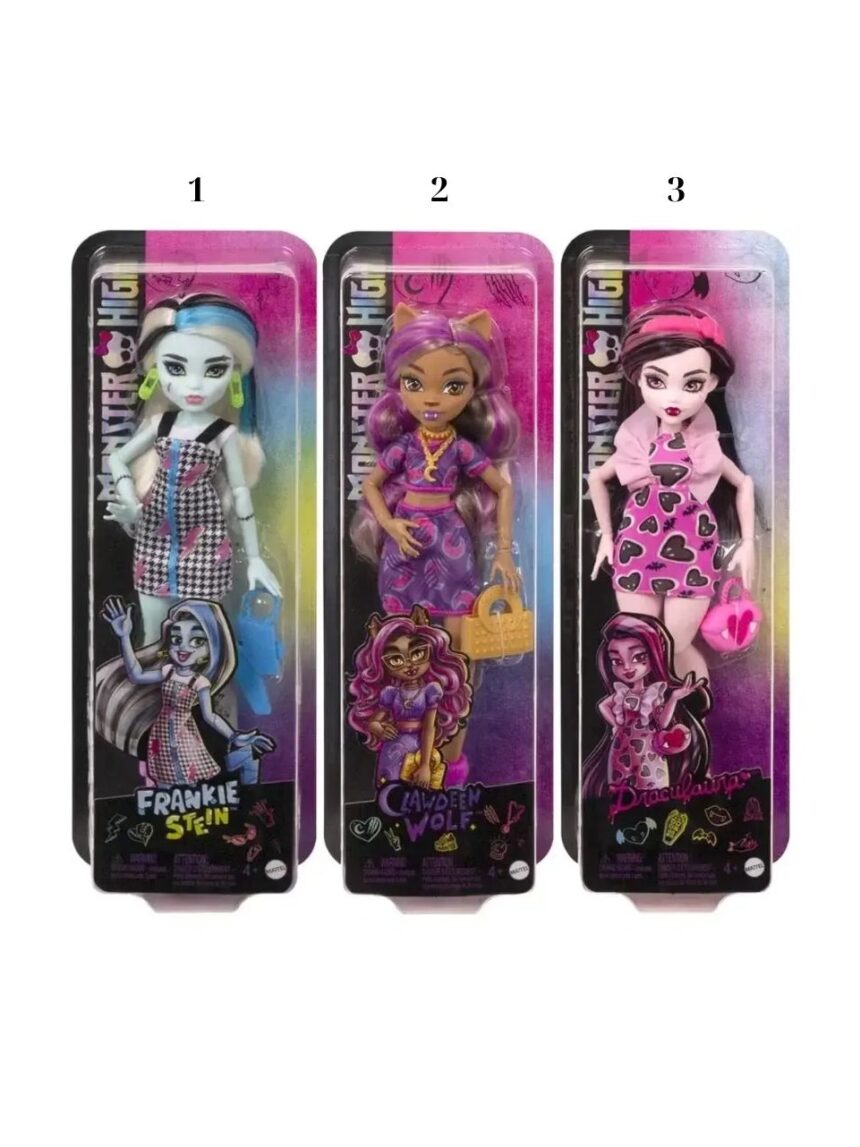 Mattel monster high κούκλες hrc12 (3 σχέδια) - MONSTER HIGH