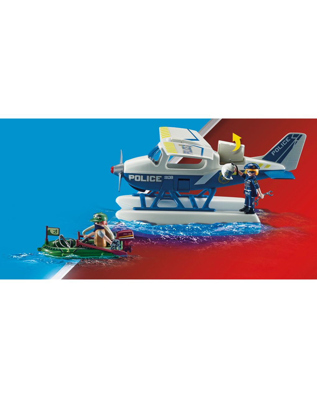 Playmobil city action καταδίωξη λαθρεμπόρου απο αστυνομικό υδροπλάνο 70779 - Playmobil, Playmobil City Action