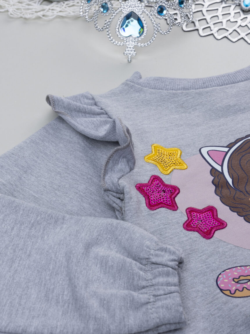 παιδική μπλούζα φούτερ γκρι gabby για κορίτσι - Prénatal