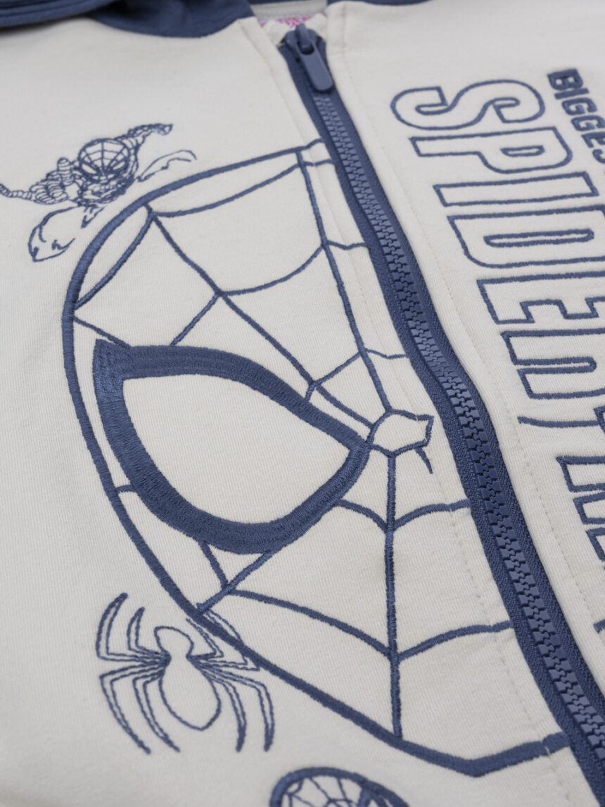 παιδική ζακέτα φούτερ μπεζ spiderman για αγόρι - Prénatal