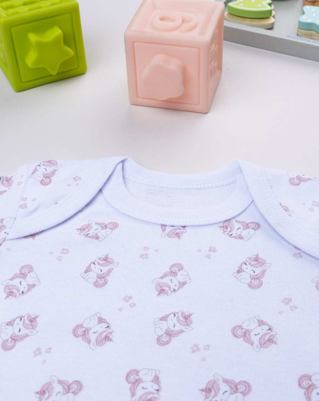 βρεφικό κορμάκι λευκό με μονόκερους για κορίτσι - Prénatal