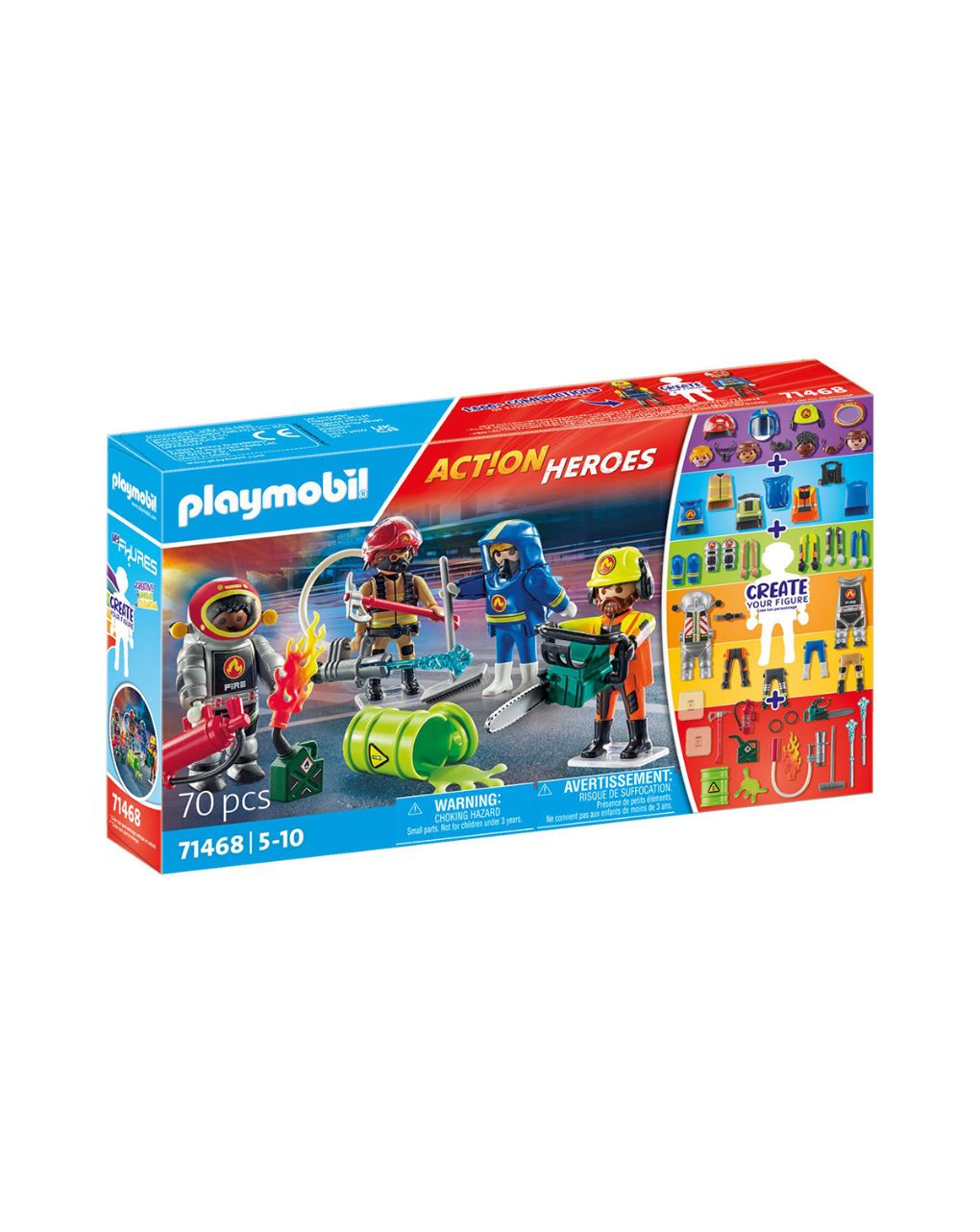 Playmobil action heroes my figures επιχείρηση πυροσβεστικής 71468