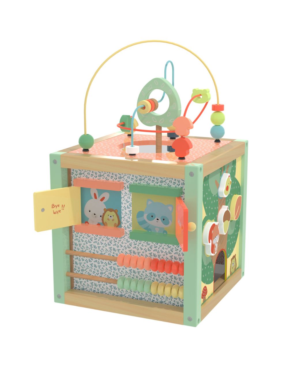 Wood ’n play maxi ξύλινος κύβος δραστηριοτήτων 18m+ - Wood'N Play