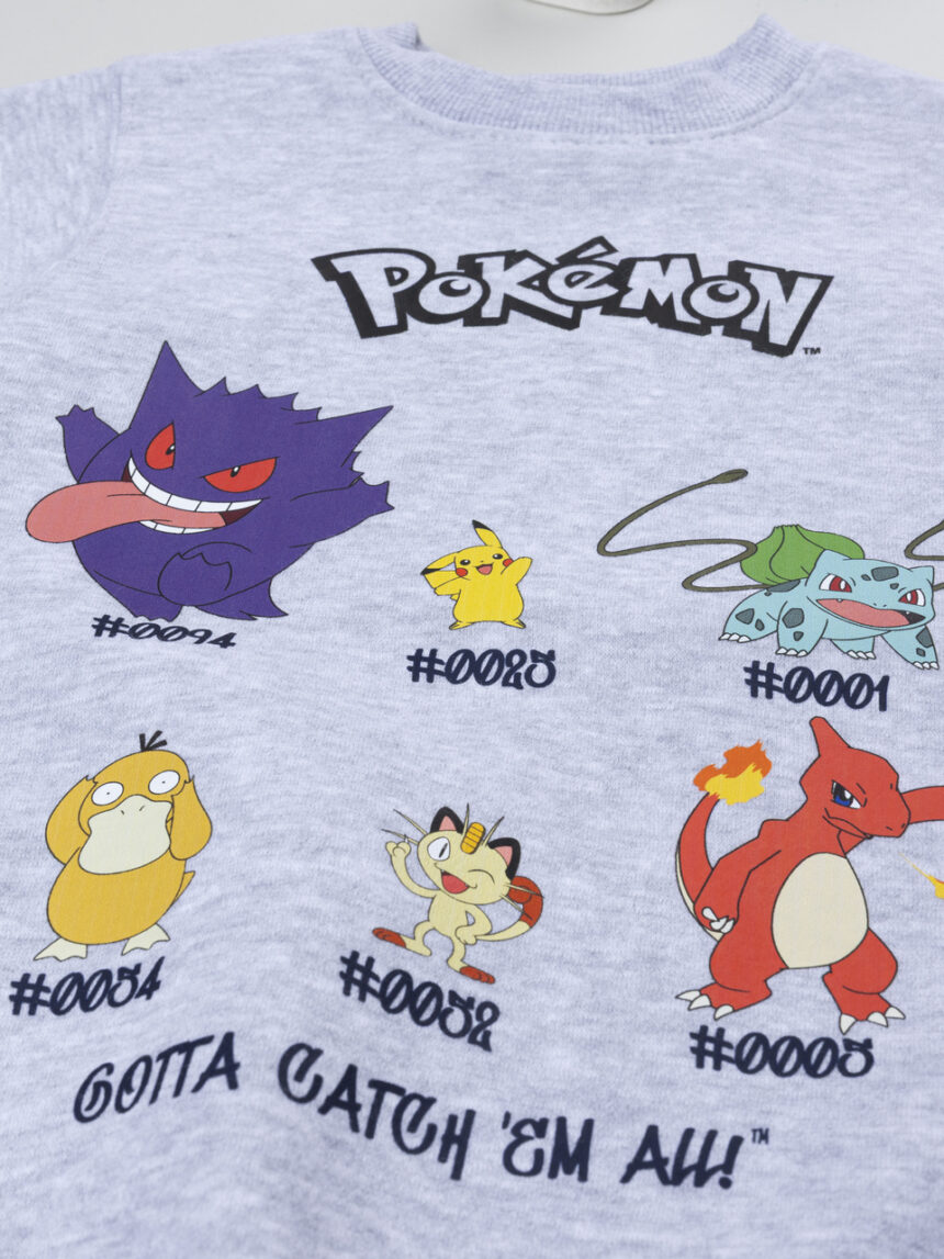 παιδική μπλούζα φούτερ γκρι pokémon για αγόρι - Prénatal