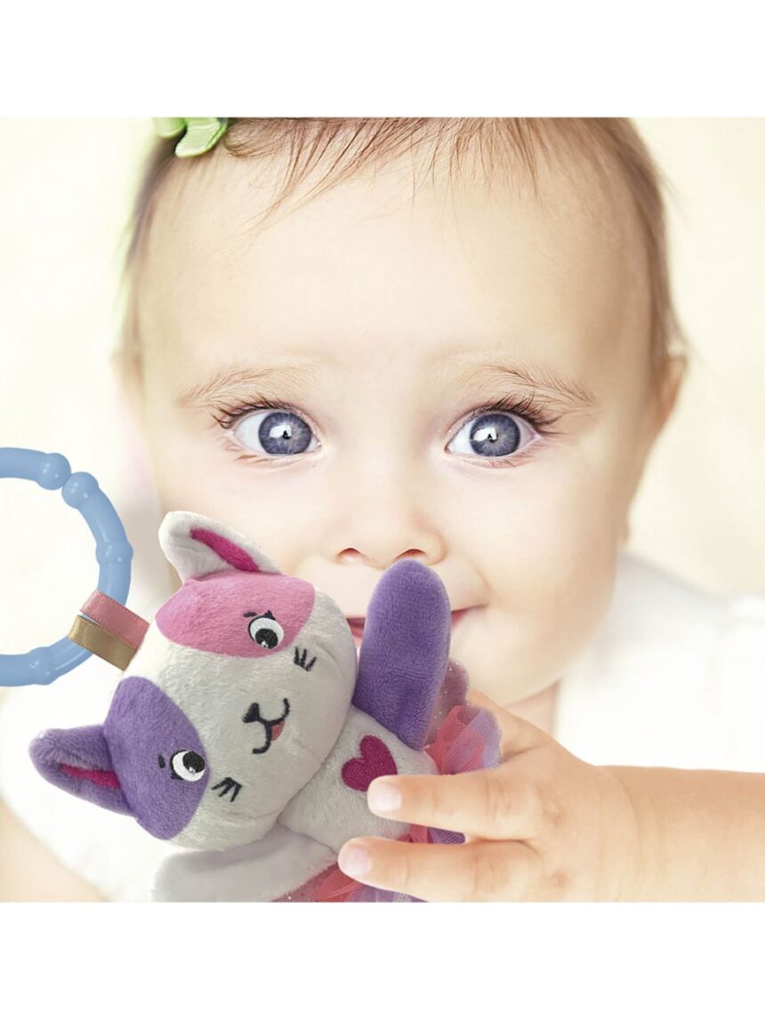 Baby clementoni for you βρεφική κουδουνίστρα μαλακή γατούλα 0m+ lovely cat rattle 1000-17784 - BABY CLEMENTONI