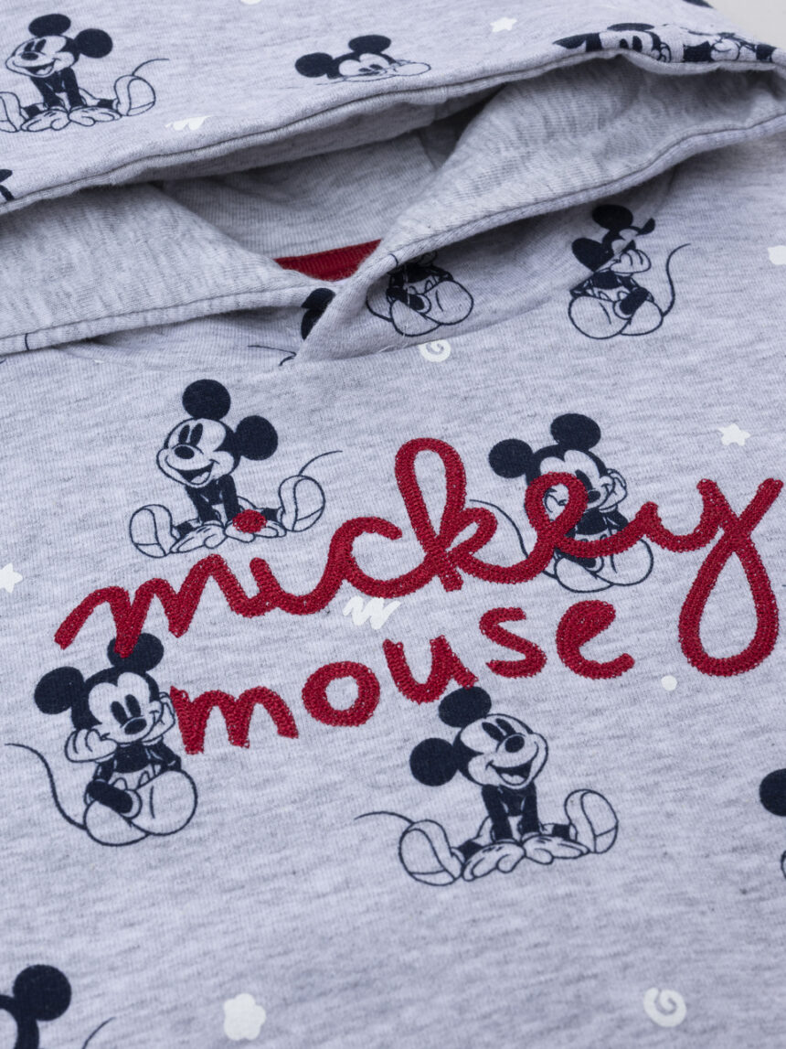 βρεφική μπλούζα φούτερ γκρι mickey για αγόρι - Prénatal