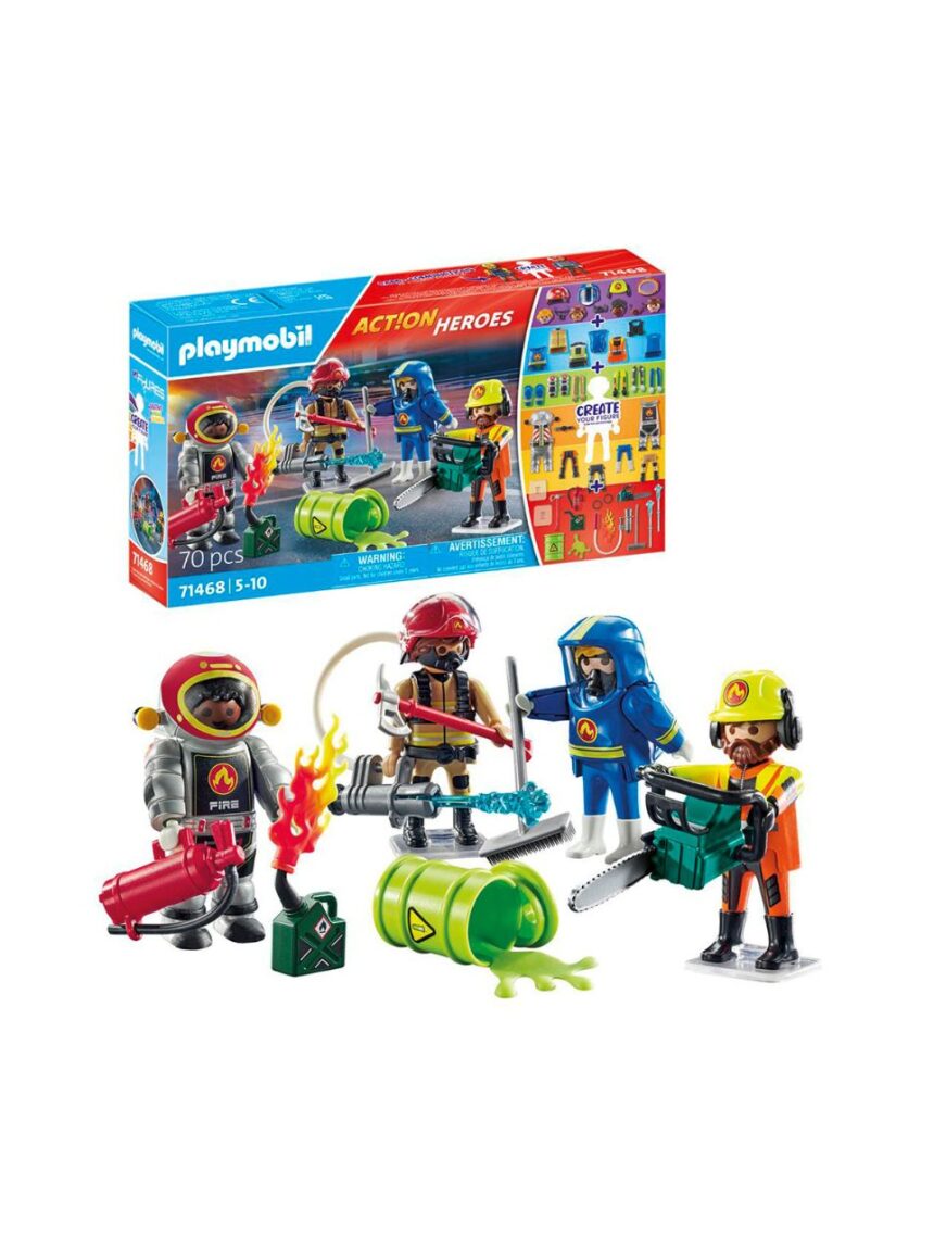 Playmobil action heroes my figures επιχείρηση πυροσβεστικής 71468 - Playmobil