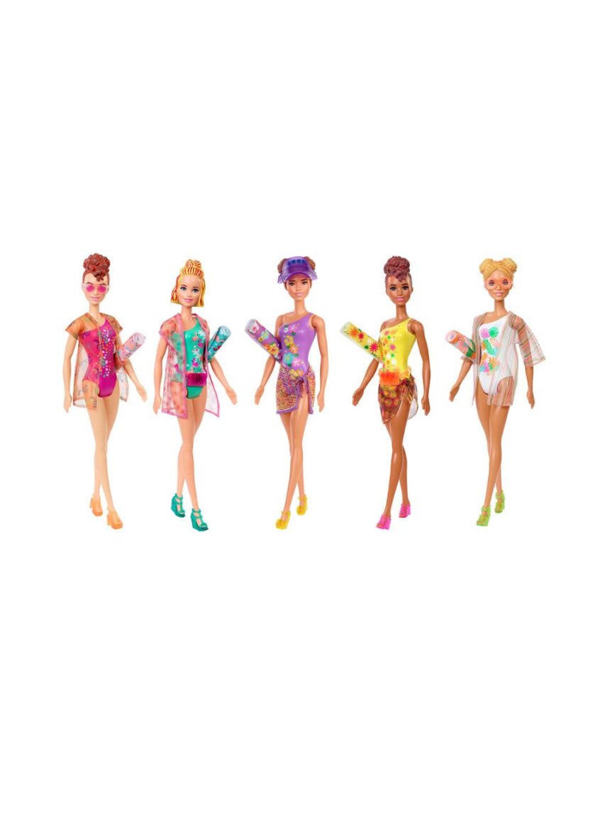 Mattel barbie color reveal summer series gtr95 (5 σχέδια) - BARBIE