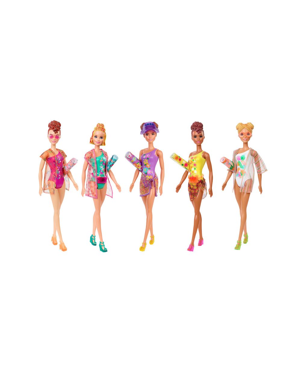Mattel barbie color reveal summer series gtr95 (5 σχέδια) - BARBIE