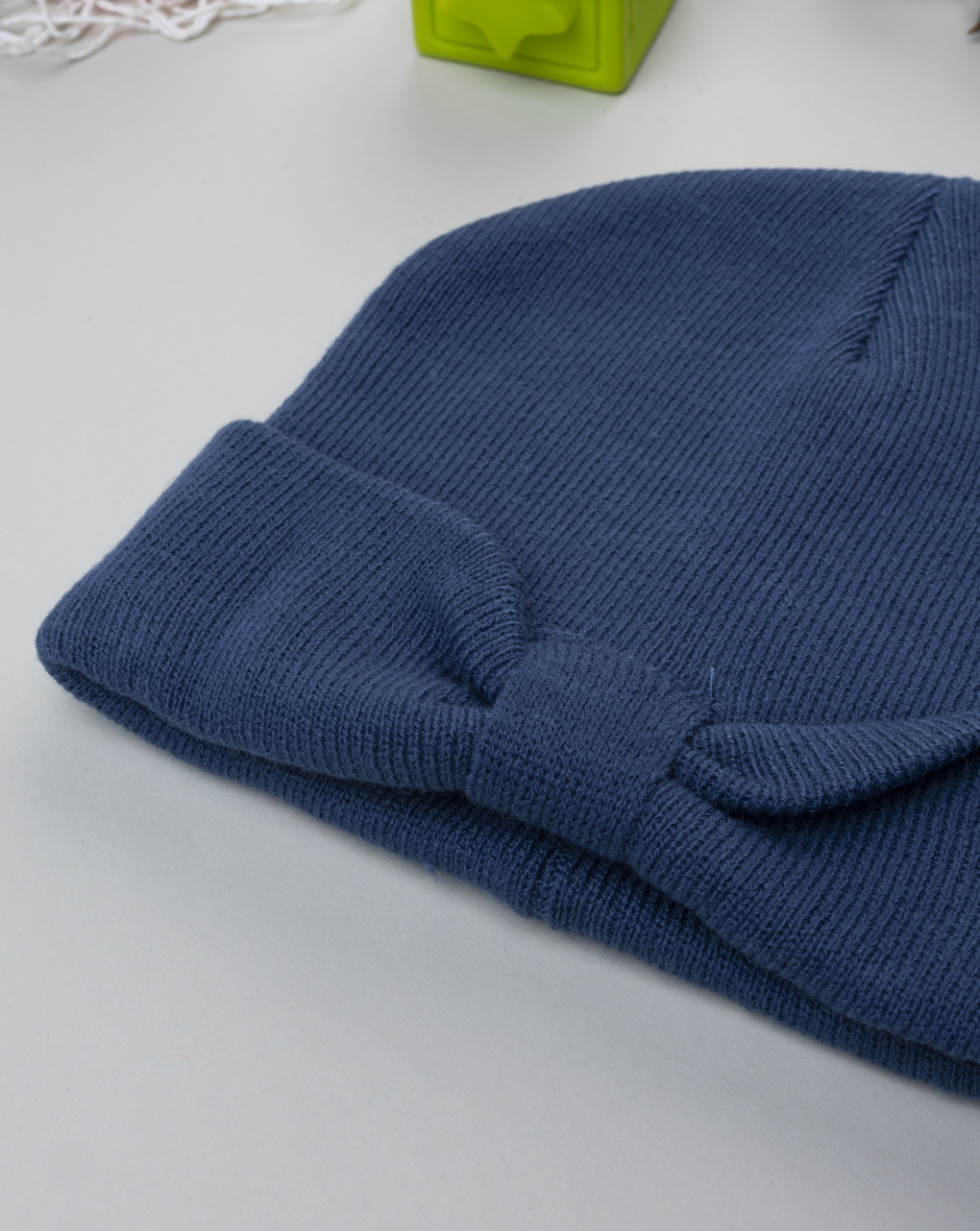 παιδικό σκουφάκι μπλε με φιογκάκι για κορίτσι - Prénatal