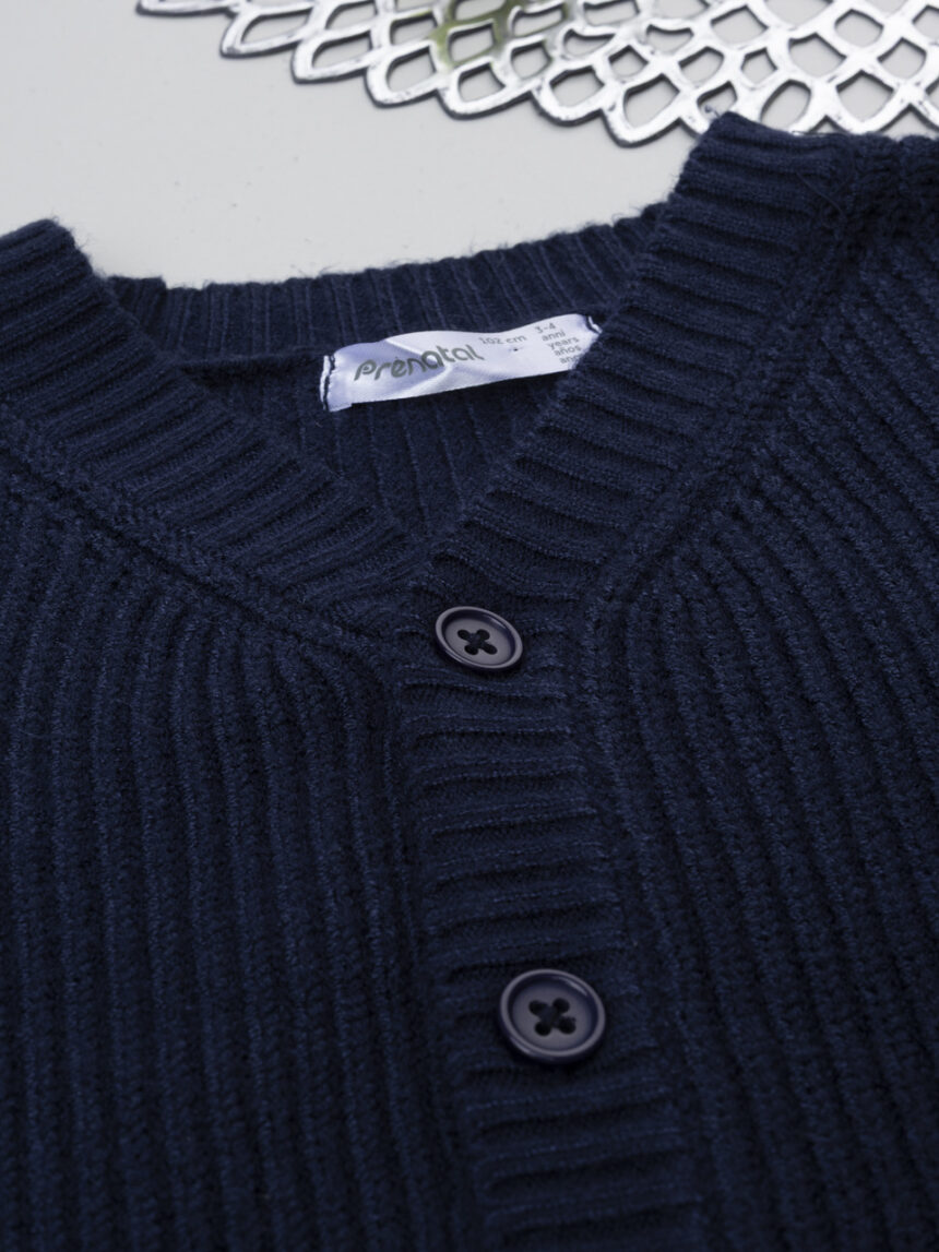 παιδική ζακέτα μπλε με δεινόσαυρο για αγόρι - Prénatal