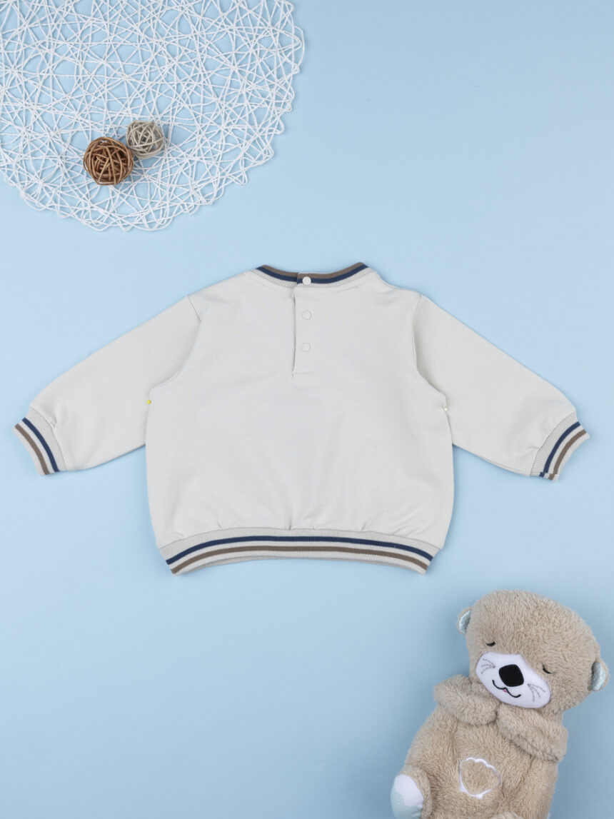 βρεφική μπλούζα φούτερ μπεζ mickey για αγόρι - Prénatal