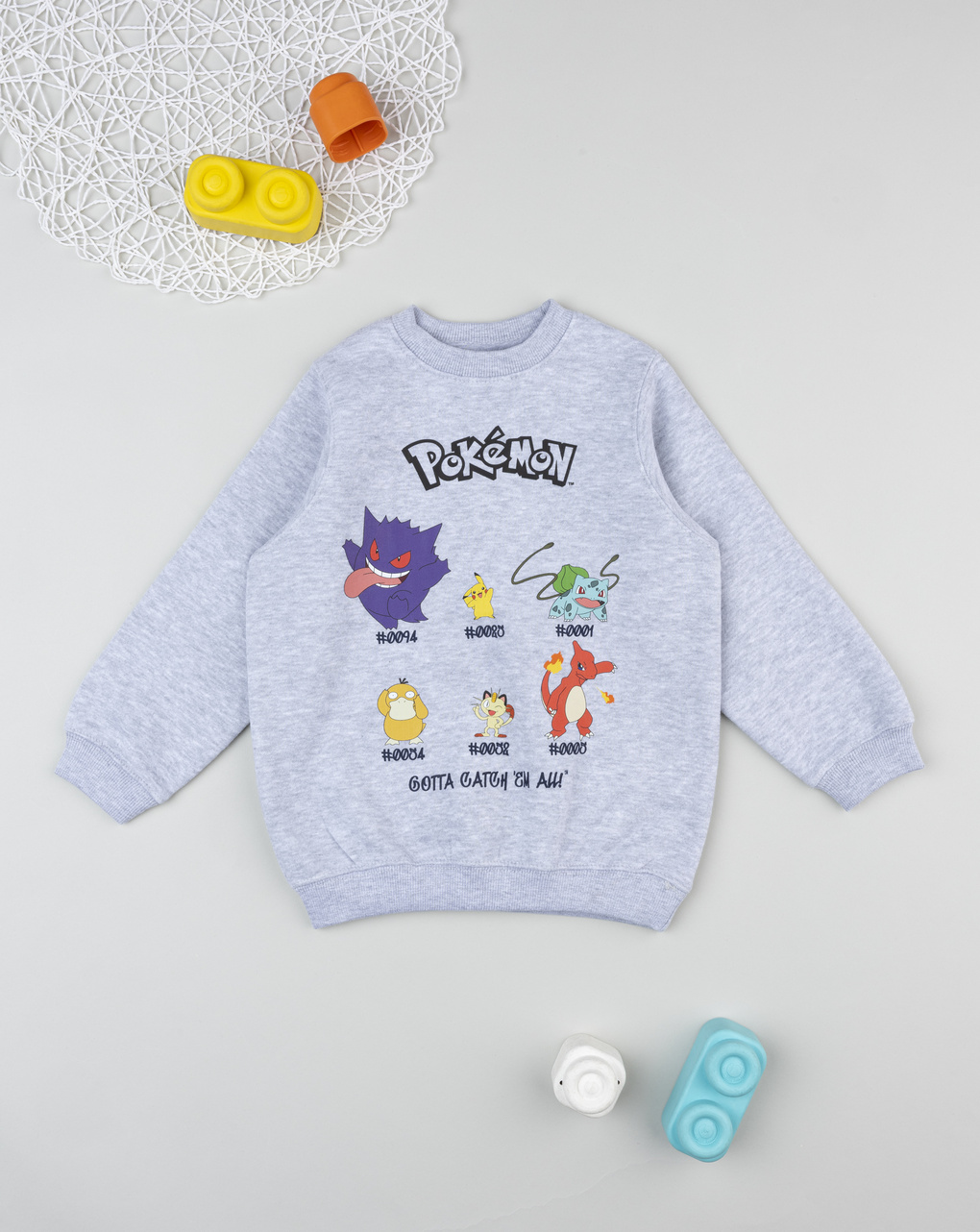 παιδική μπλούζα φούτερ γκρι pokémon για αγόρι