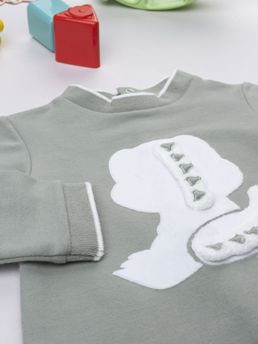 βρεφικό φορμάκι λαδί με δεινόσαυρο για αγόρι - Prénatal