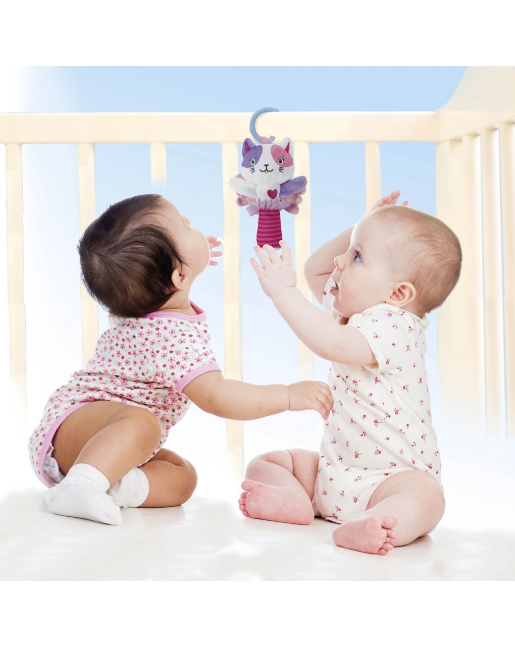 Baby clementoni for you βρεφική κουδουνίστρα μαλακή γατούλα 0m+ lovely cat rattle 1000-17784 - BABY CLEMENTONI