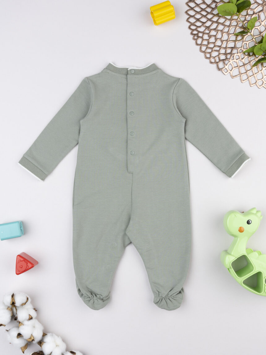 βρεφικό φορμάκι λαδί με δεινόσαυρο για αγόρι - Prénatal