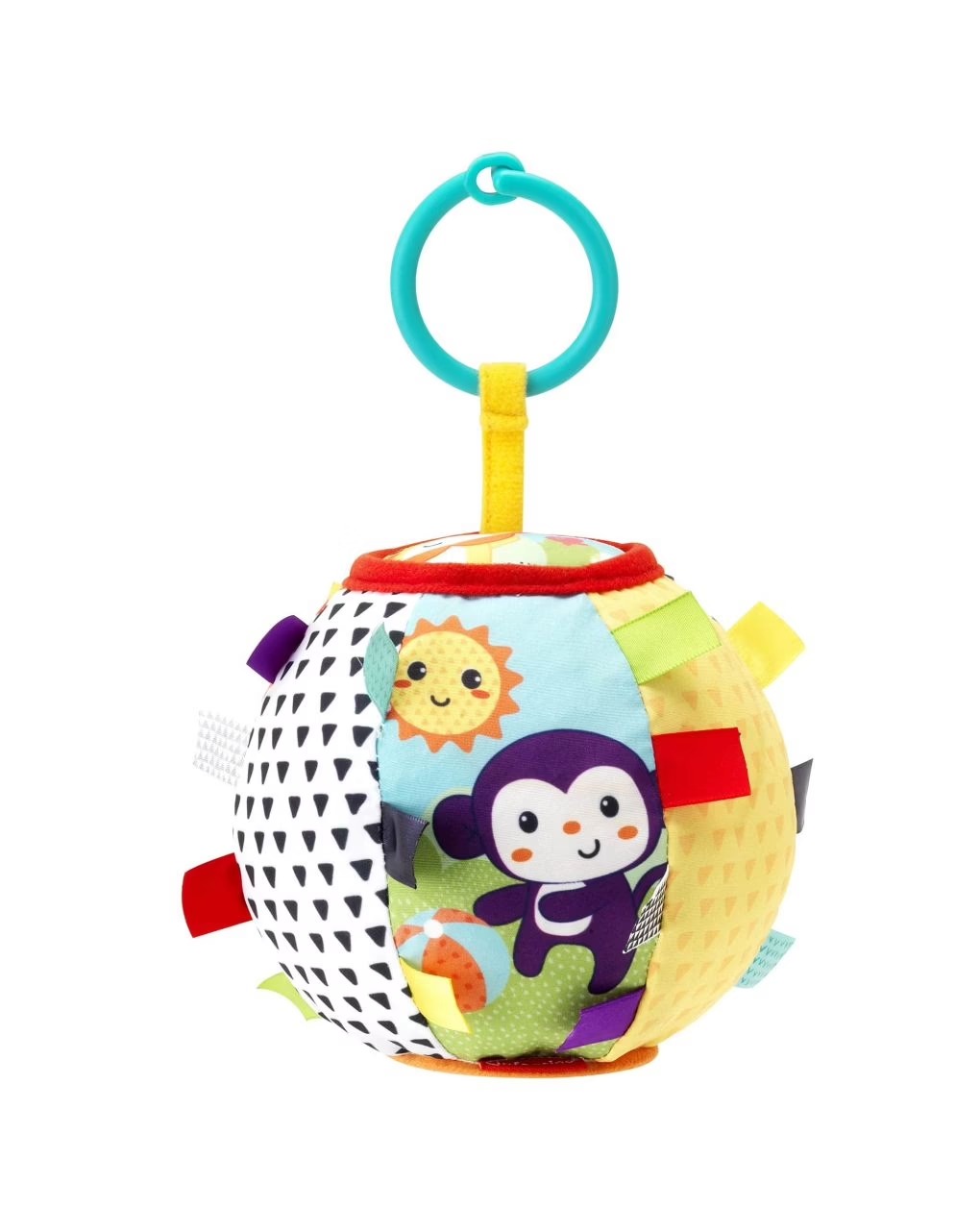 Infantino κρεμαστή μπάλα sensory ribbon & chime ball b-315109-00 - INFANTINO