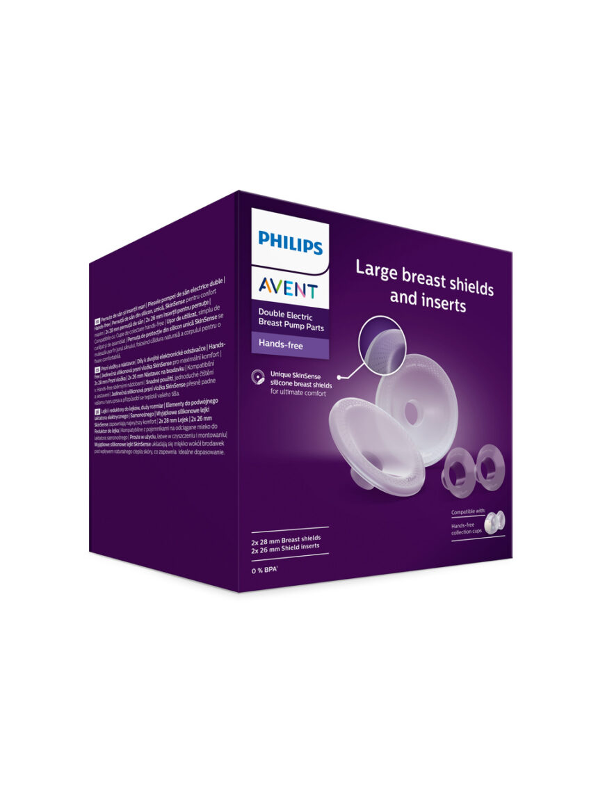 Philips avent σετ χοάνες 2τμχ 28mm και σετ ένθετα 2τμχ 26mm για hands-free scf552/11 - Philips Avent
