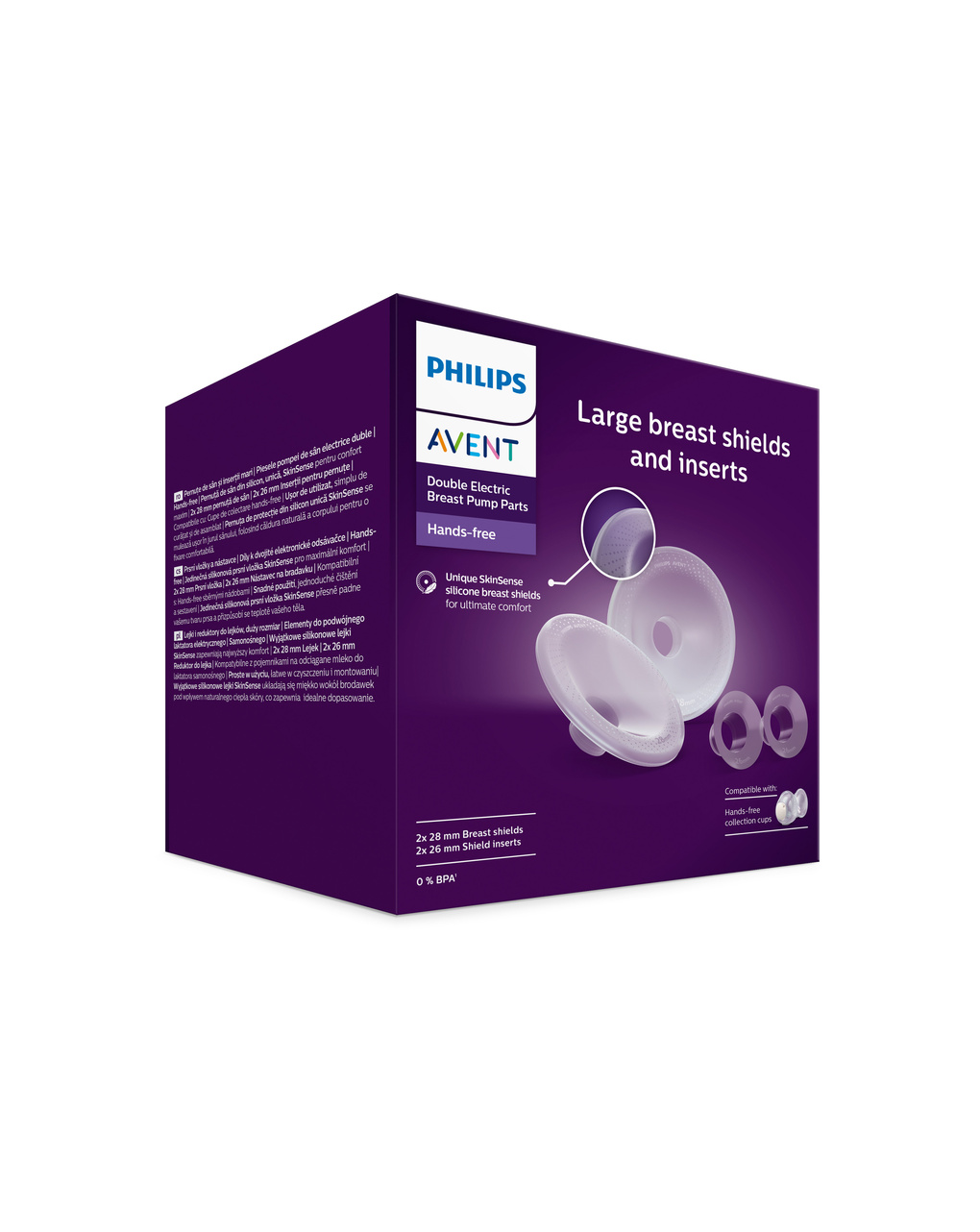 Philips avent σετ χοάνες 2τμχ 28mm και σετ ένθετα 2τμχ 26mm για hands-free scf552/11 - Philips Avent