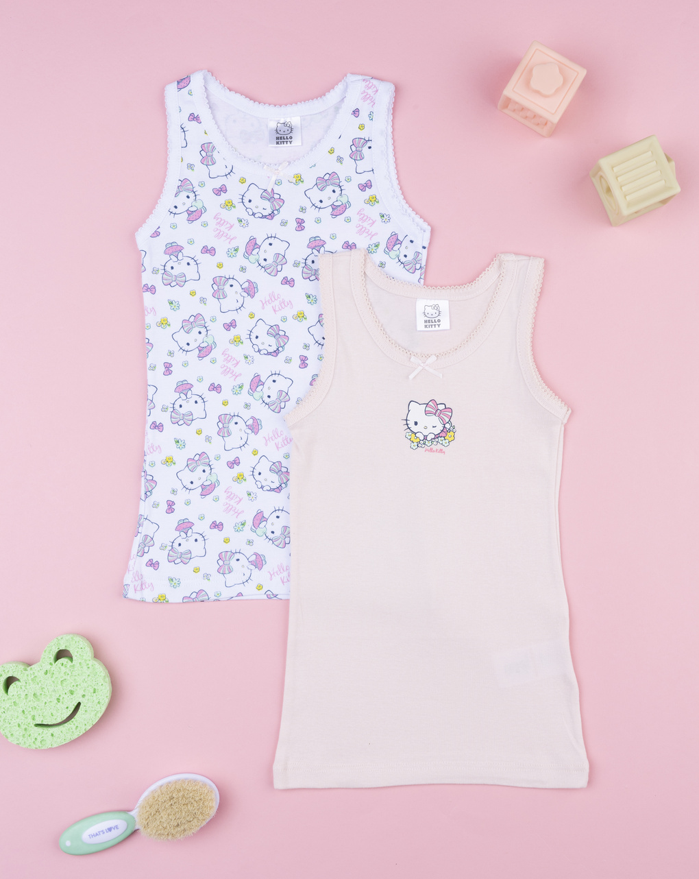 παιδικά φανελάκια πακέτο x2 hello kitty για κορίτσι