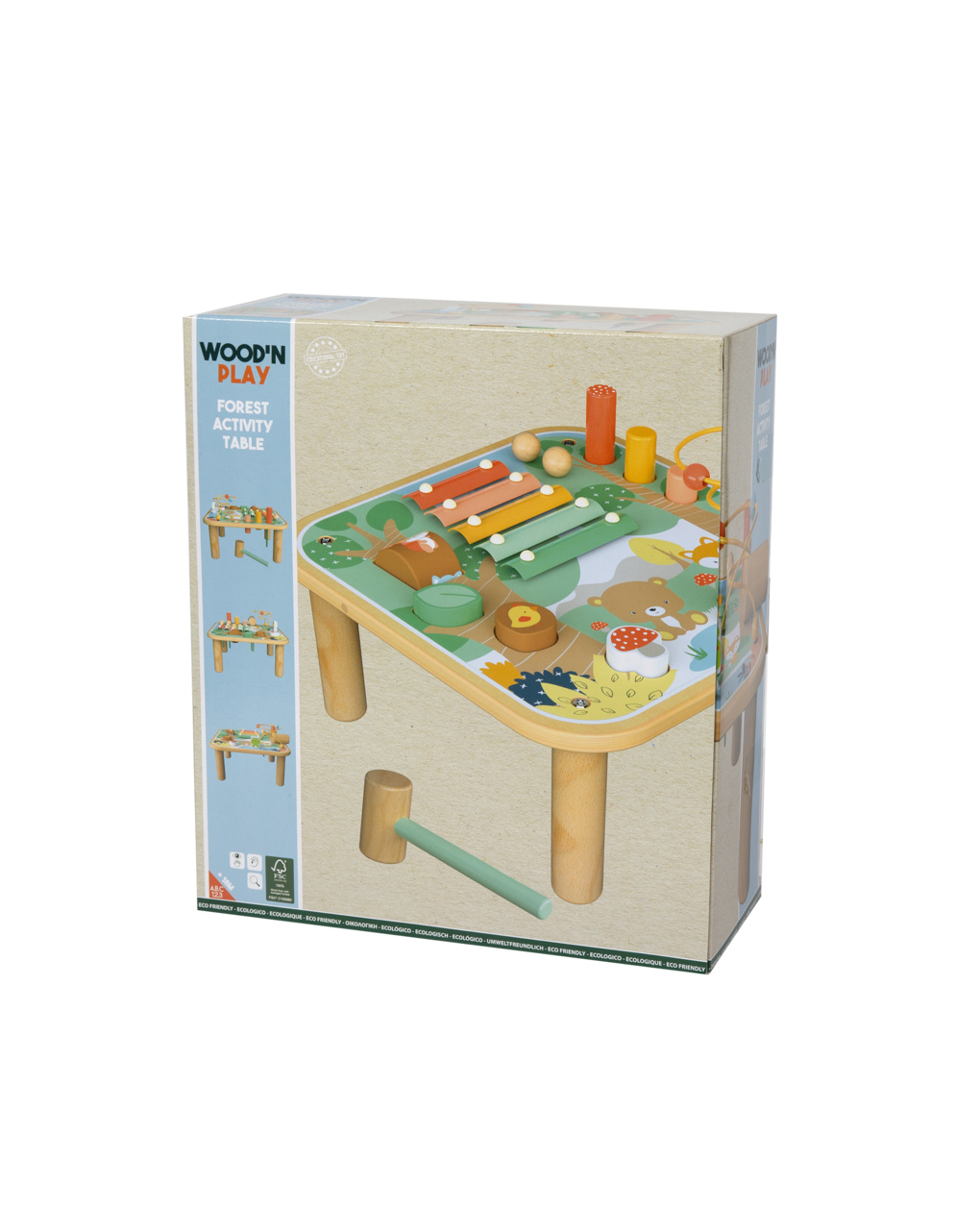 Wood ’n play ξύλινο τραπεζάκι δραστηριοτήτων “δάσος” - 