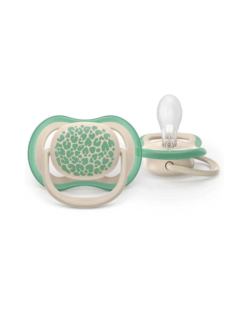 Philips avent ultra air πιπίλες σιλικόνης 2τμχ 6-18m pastel green/blue leaves scf087/17 - Philips Avent