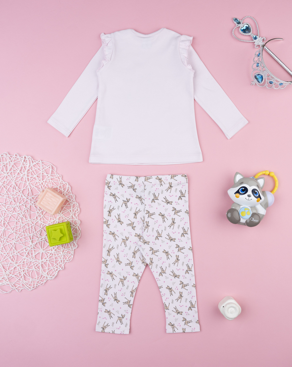 βρεφική πιτζάμα ροζ bambi για κορίτσι - Prénatal